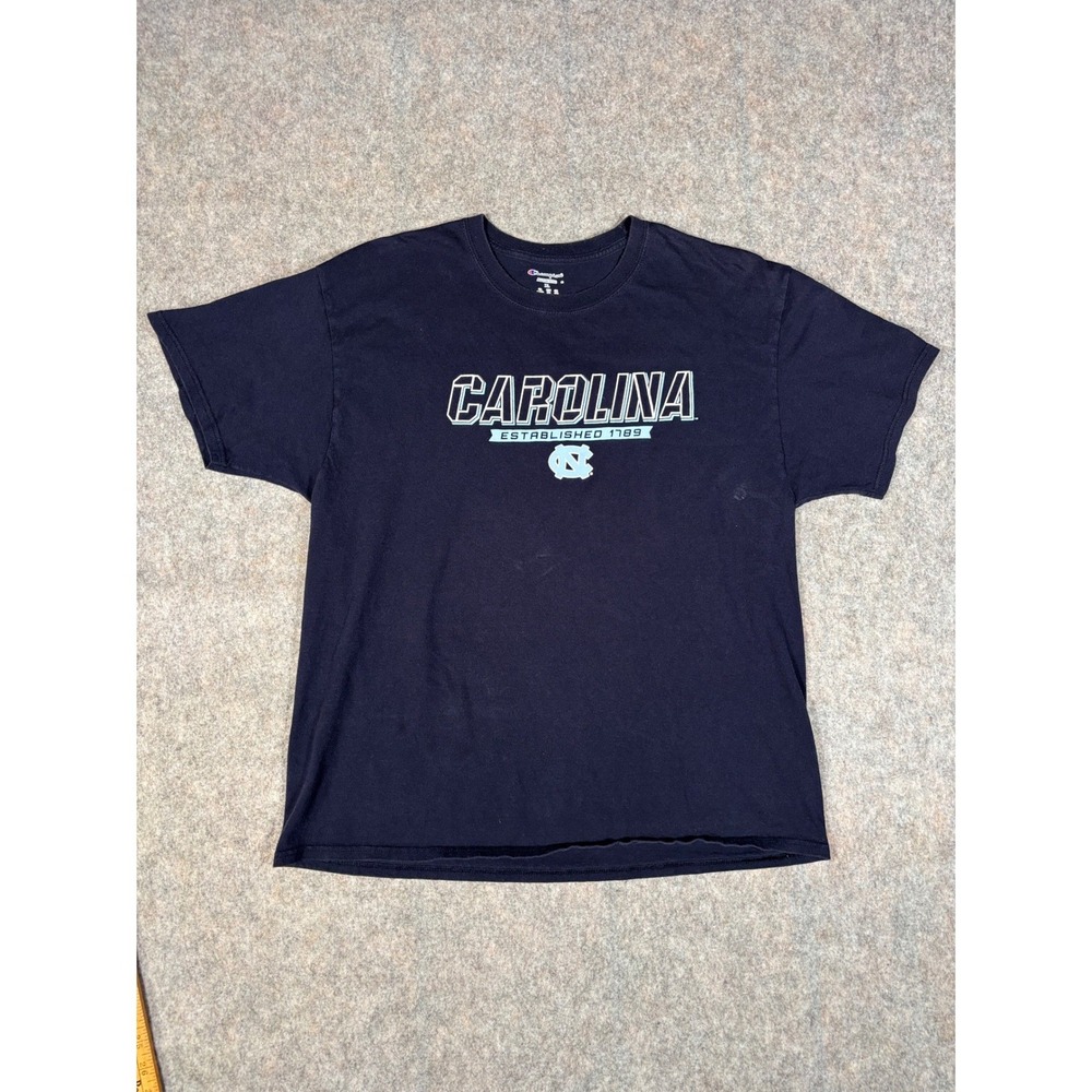 Champion‎ T-Shirt Mens XL Navy UNC Tar Heels Carolina Graphic Tee